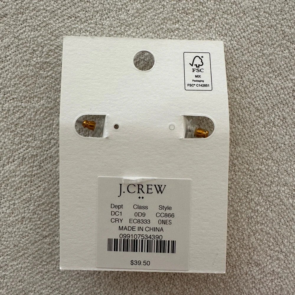 NWT J Crew Factory gold hoop earrings - Picture 3 of 3